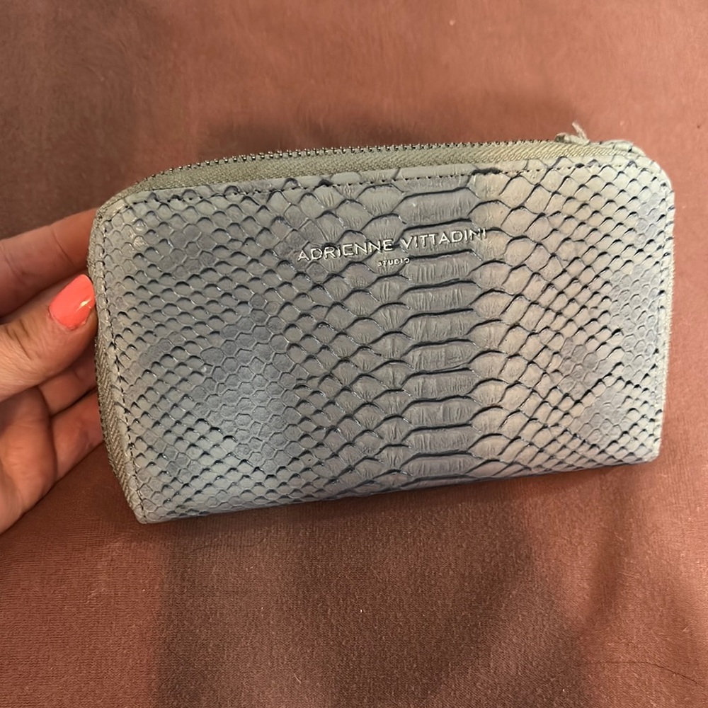 Adrienne Vittadini Blue Snakeskin Wallet